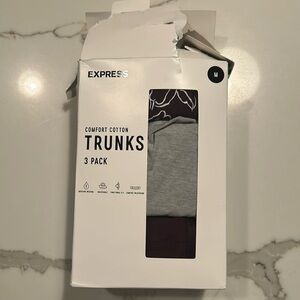 Express comfort cotton trunks, 3 pack.   brand new, never worn, in original box